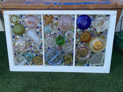 Glass Garden Art Diy Glass Dishes On Window