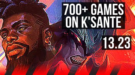 K SANTE Vs AATROX TOP 6 Solo Kills 700 Games 7 2 8 Godlike KR