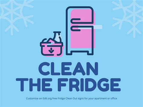 Free Fridge Clean Out Sign Templates