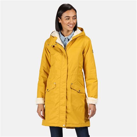 Regatta Womens Rimona Waterproof Insulated Hooded Parka Jacket Yellow