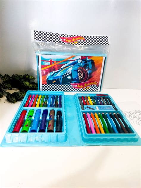 Estojo Pe As Menina Rosa Hot Wheels Lembrancinha Colorir