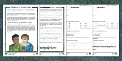 The Curse Of Cogston House Differentiated Reading Comprehension Activity