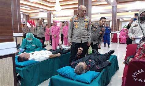 Peringati Hari Bhayangkara Ke Polda Kalteng Gelar Donor Darah