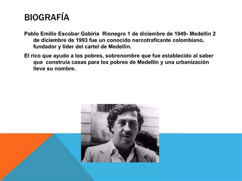 La vida de pablo escobar | PPT