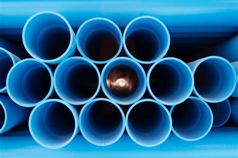 Premium Photo Pvc Pipes Stacked In Construction Site