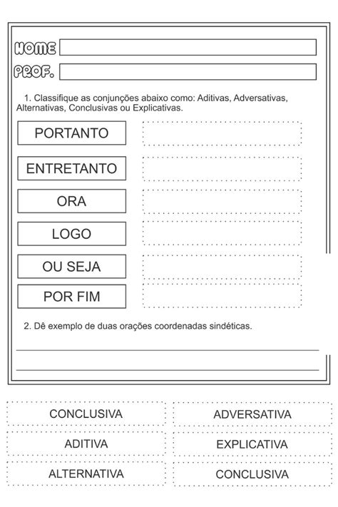 Exercícios Sobre Orações Coordenadas Com Gabarito Recanto Das Letras