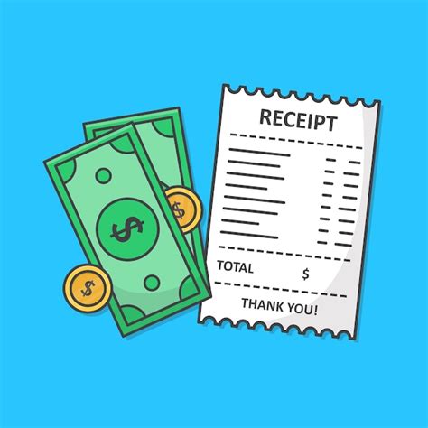Premium Vector Receipt Paper With Cash Money Icon Illustration Isolated