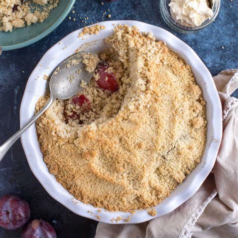 Spiced Plum And Apple Crumble Effortless Foodie