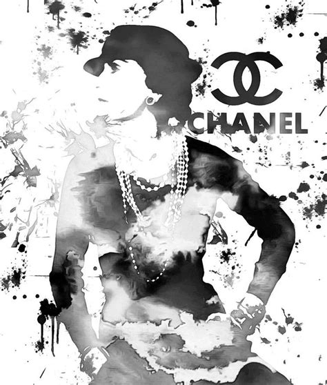 Coco Chanel Painting Coco Chanel Grunge By Dan Sproul Chanel Wall