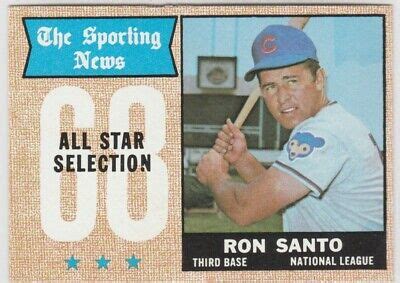 Topps Ron Santo All Star Vintage Baseball Card Hof Ebay