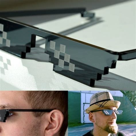 Deal With It Thug Life Glasses Meme Mlg Shades 8 Bit Pixelated Unisex Sunglasses Wish Deal