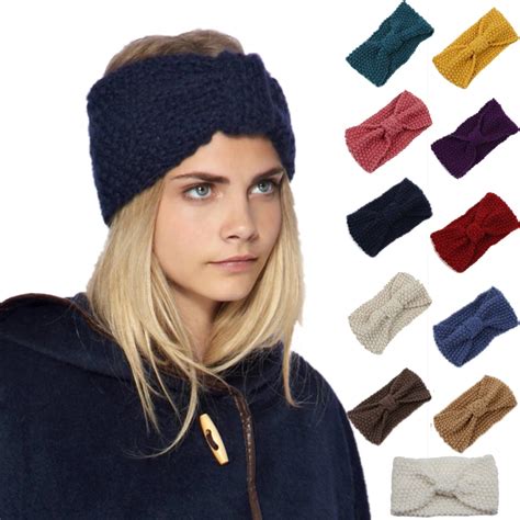 Buy 2018 Fashion Women Bow Knot Turbans Winter Crochet