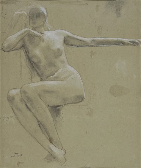 Nude Study For The Figure Of Greece In The Diploma Of The Olympic Games Of National Gallery