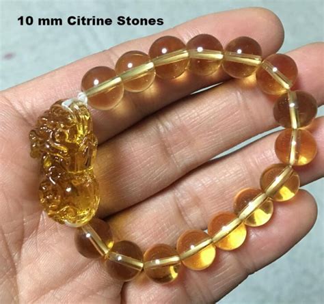 Natural Citrine Stone Lucky Pi Xiu Wealth Bracelet Zenheavens