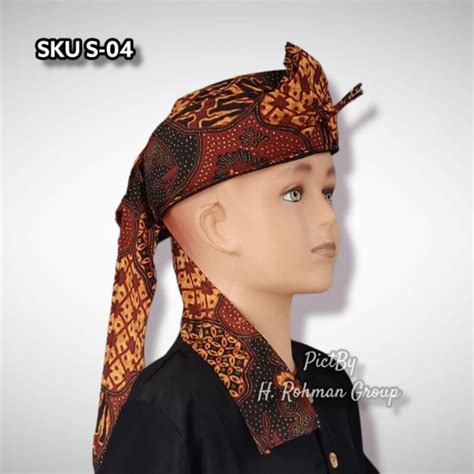 Jual Iket Kepala Khas Sunda Motif Batik Udeng Blangkon Sunda