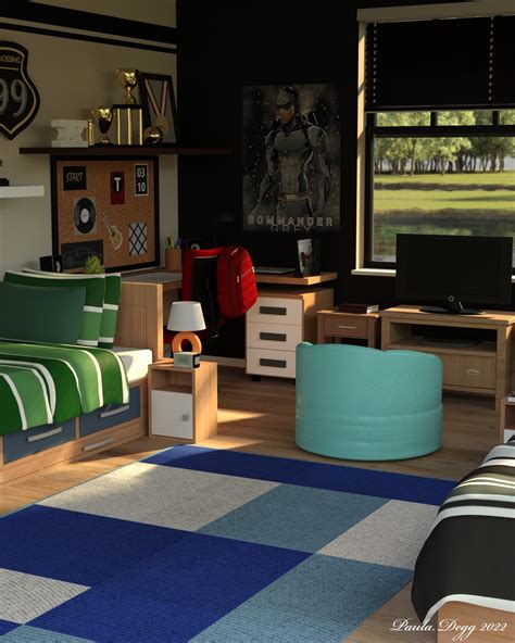 Boys Dorm Room By Paulal