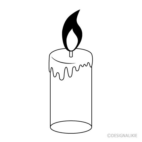 Thick Candle Black And White Clip Art Free Png Imageillustoon