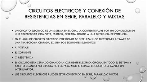 Circuitos Eléctricos Y Conexión De Resistencias En Serie Daph Malibran Udocz