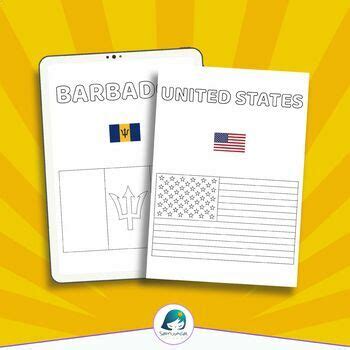 Americas & Oceania Flags Coloring Pages | 48 World Flags to Make