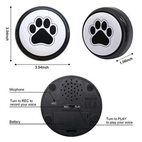 Pet Talking Voice Button Sound Dog Training Speak Buttons Dog Talk ...