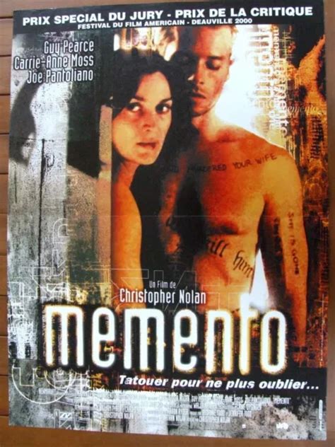 AFFICHE MEMENTO Carrie Anne Moss Guy Pearce Christopher Nolan EUR 9