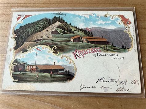 AK Litho Kreuzegg Toggenburg 1903 BALKENSTEMPEL Wattwyl Kaufen