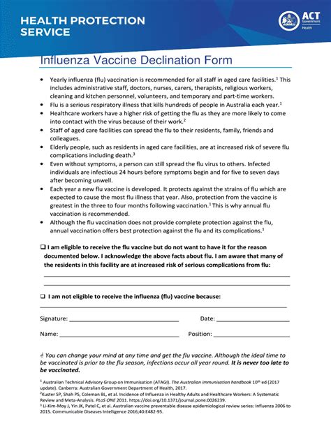 Fillable Online Declination Form Act Health Fax Email Print Pdffiller