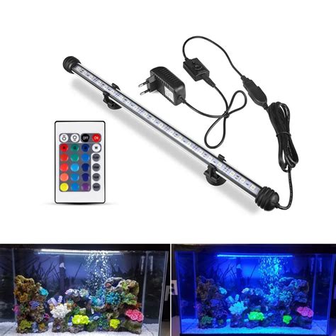 Aquarium Fish Tank Strip LED Bar Light 19 29 39 49cm RGB Blue White