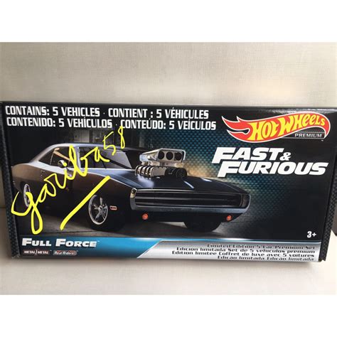 HOT WHEELS FAST FURIOUS FULL FORCE VELOZES FURIOSOS CAR PREMIUM SET LIMITED EDITION