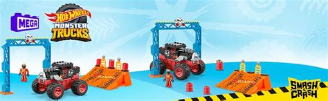 Amazon MEGA Hot Wheels Monster Trucks Toy Car Building Set Smash