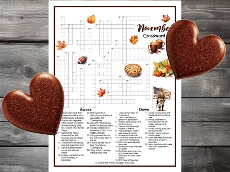 Thanksgiving crossword puzzle – Artofit