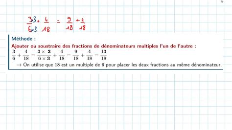 Theme Addition Et Soustraction Des Fractions