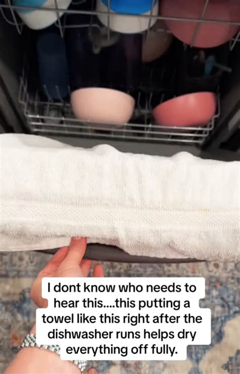 Woman Shares Clever Towel Hack For Fully Drying Dishes In The