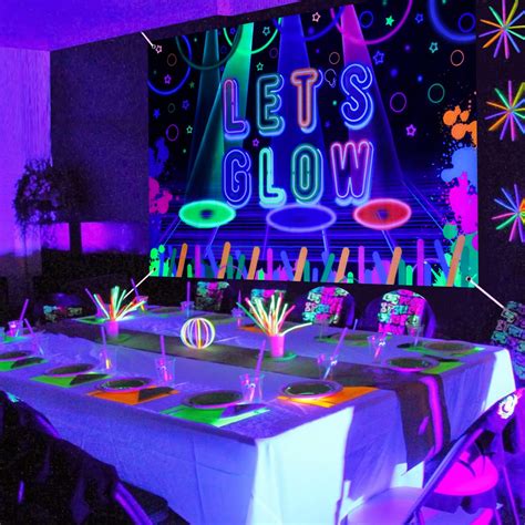 glow dark theme party supplies inflatable neon party hire party