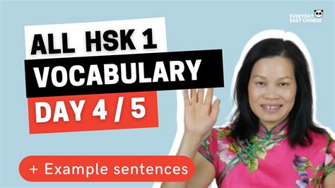 Beginner Chinese Learn HSK 1 Vocabulary And Sentences In 5 Days Part