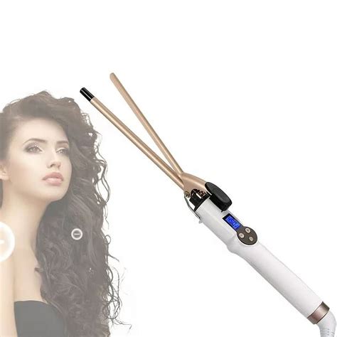 Hinzonek 9mm Curling Iron Professional 3 8 Inch Ceramic Tourmaline Hair Curl Wand Barrel Hair