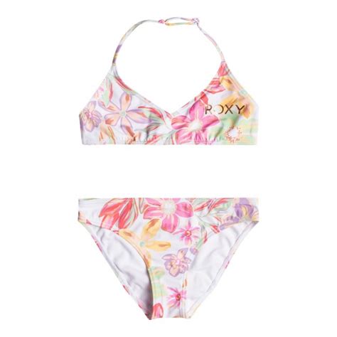 Roxy Tropical Time Triangle Two Piece Bikini Set For Girls Bikiniai Pirk Internetu Sportland
