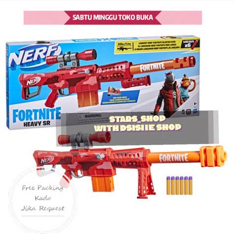 Jual Nerf Fortnite Heavy Sr Blaster Original Mainan Pistol Anak