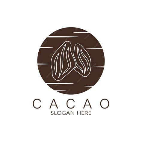 Premium Vector Cocoa Logococoa Beancocoa Treecocoa Branches And