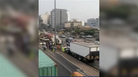 Surco accidente de tránsito en la Panamericana Sur dejó un herido y