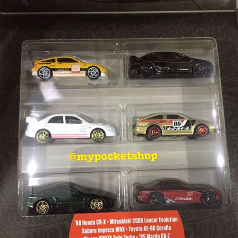 Hot Wheels JAPANESE CLASSICS 6 CAR SET 2022 Hotwheels JDM Set W Japan Import Sticker 88