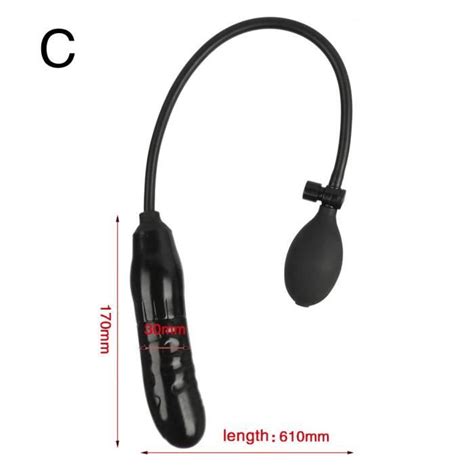 Godemichet Anal Gonflable Extensible Avec Pompe Jouets Sexuels En