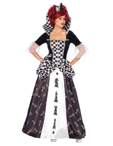 Schach-Königin Kostüm für Damen schwarz-weiß: Kostüme für Erwachsene ...