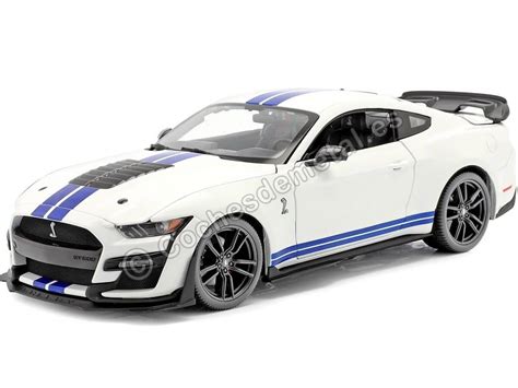 Ford Mustang Shelby Gt Blanco Azul Maisto