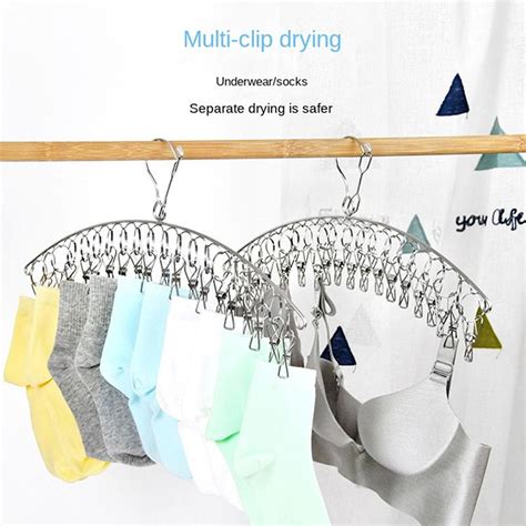 Cheap 20 Pegs Stainless Steel Clothes Drying Hanger Windproof Clothing