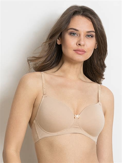 Buy Zivame Beige Solid Non Wired Lightly Padded T Shirt Bra ZI CORE NUDE Bra For Women