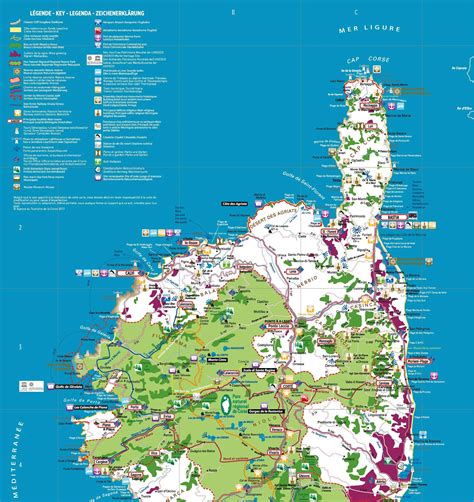 Cartes de la Corse en Méditerranée | Webzine Voyage