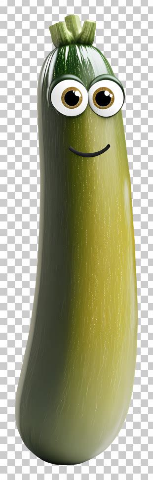 zucchini smiling zucchini cartoon character png