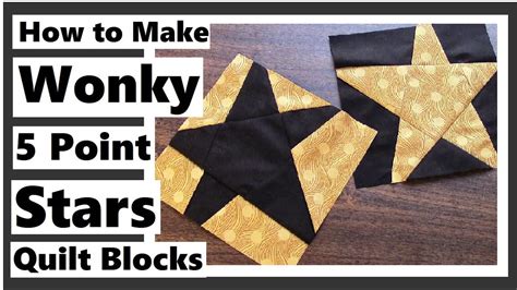 How To Make A Wonky Point Star Quilt Block Youtube