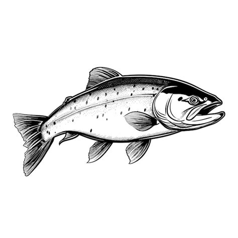 Premium Vector Hand Drawn Sketch Salmon Fish Illustration